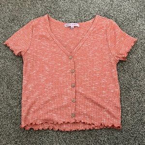 Pink Wash slightly cropped shirt